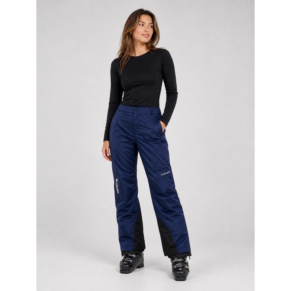 Columbia‎ Titanium Omni-Tech Ski Pants Womens Medium Navy Blue Snow Trousers